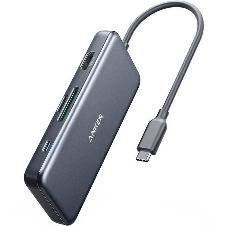 Anker 341 USB-C Hub A8346 · 7 en 1 · SD y microSD · sin Ethernet