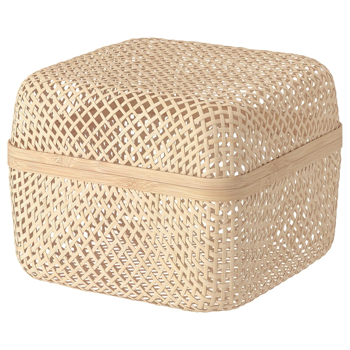 IKEA SMARRA 30 × 30 × 23 cm · Artículo 903.480.63 · bambú natural con tapa