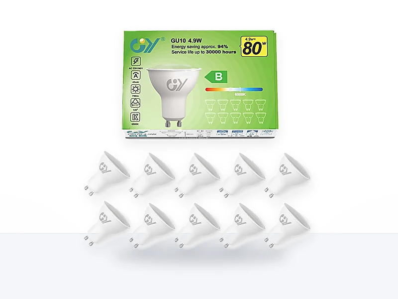 GY 4.9W Bombilla GU10 LED 6500K Blanco Frío 790LM