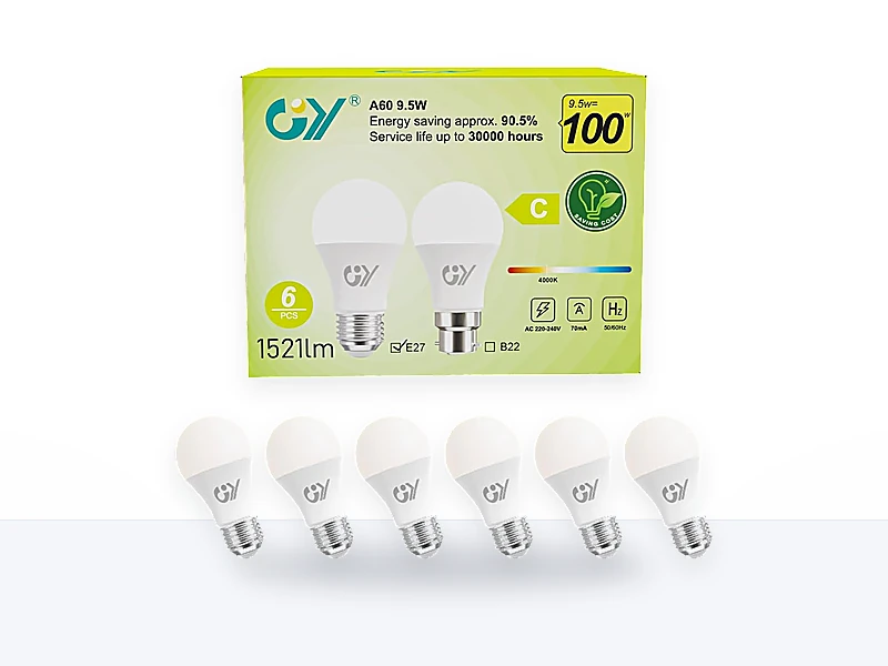 GY 9.5W Bombillas Led E27 4000K Luz Neutra, 1521 Lúmenes