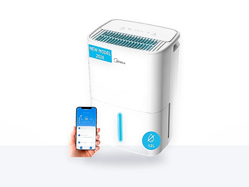 MIDEA Deshumidificador de Humedad Silencioso 12L con App Control