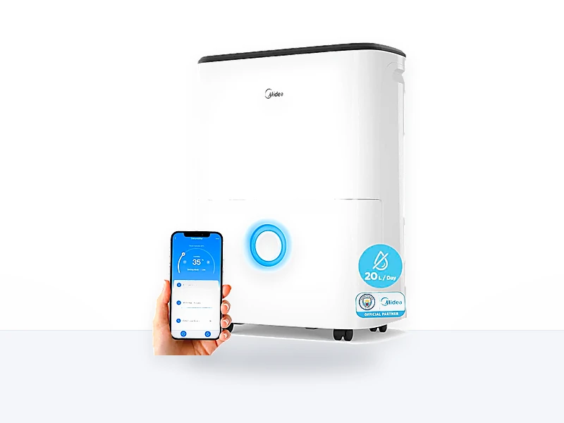 MIDEA Deshumidificador Silencioso 20L para Humedad interior hasta