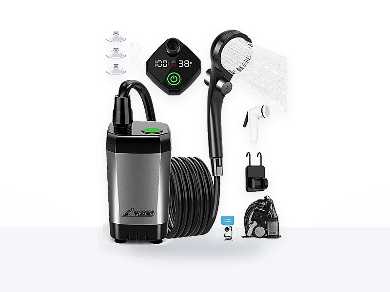 WADEO Ducha de Camping con Batería Sumergible, Eléctrico Portátil