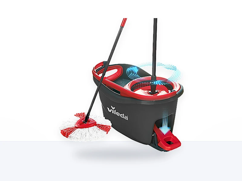 Vileda Easy Wring & Clean Turbo Set Cubo Gris con Fregona