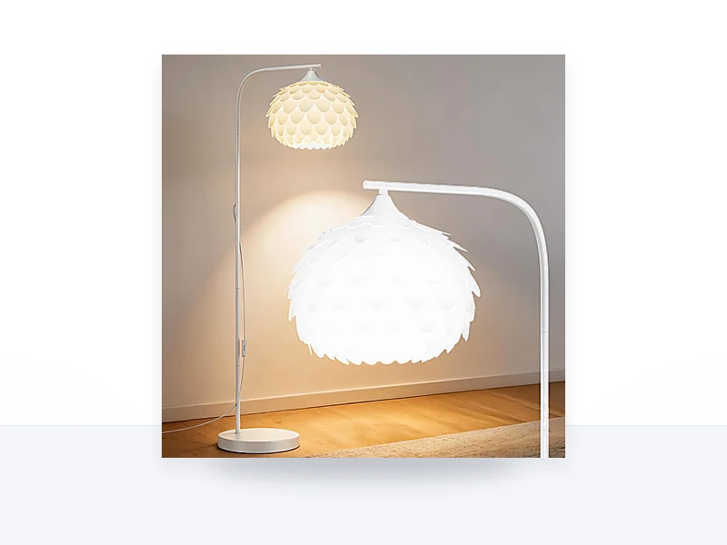 OUSFOT Lampara de Pie Salon 153CM 230V, E27 Portalámparas