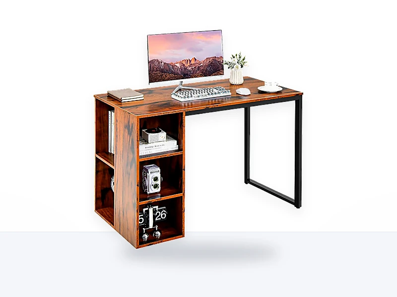 COSTWAY Mesa Escritorio con 5 Estantes