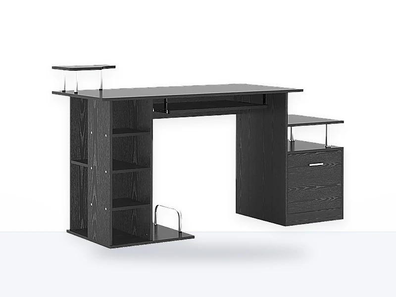 HOMCOM Mesa de Ordenador PC 120 cm Mesa Escritorio de Oficina con