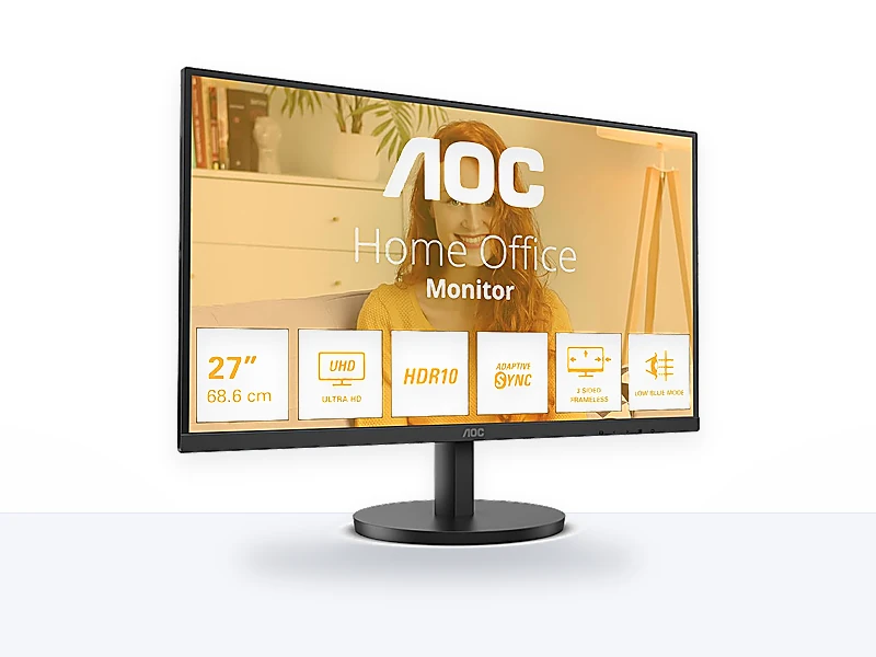 AOC U27B3M - Monitor UHD de 27 Pulgadas, HDR10 (3840x2160, 4K