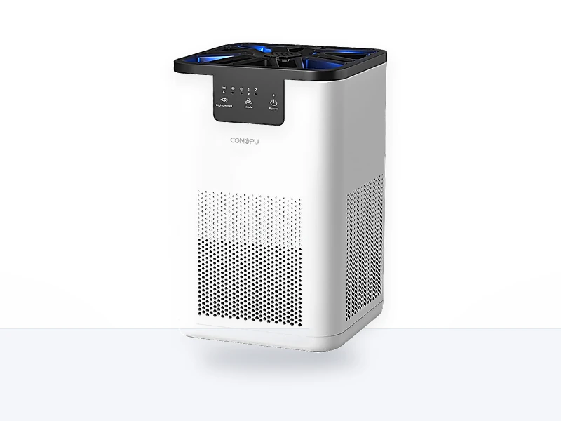 Purificadores de aire con filtro HEPA H13: caudal CADR (m³/h), ruido nocturno en dB y coste de recambios