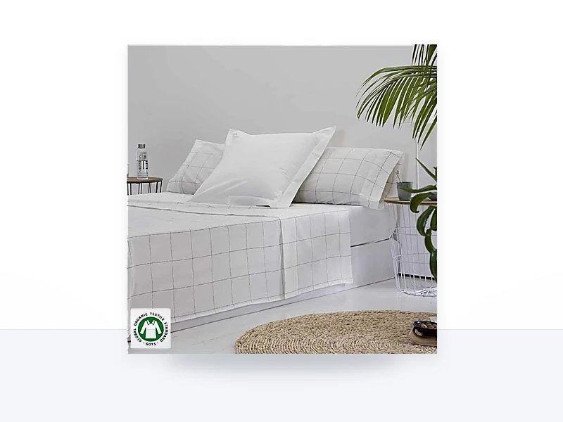 COTTON ARTean Juego sabanas Cama 150 Algodón Orgánico ZARAUZ