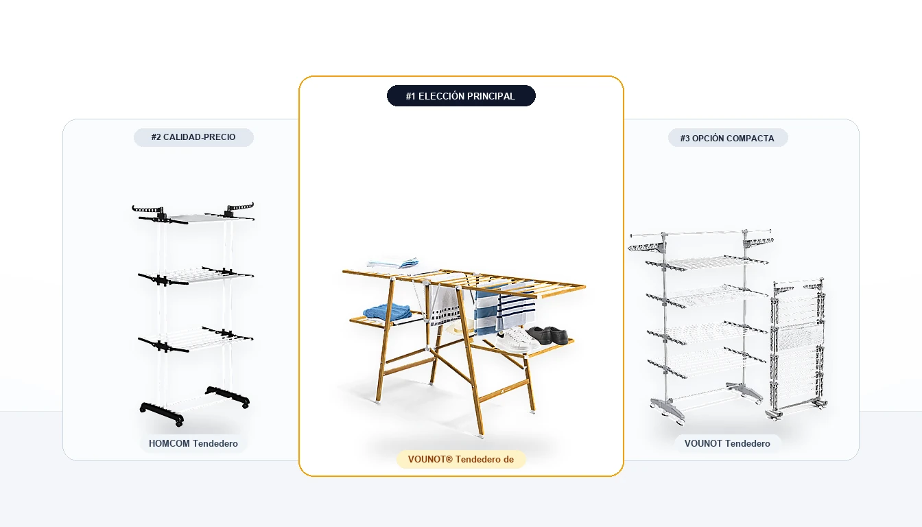 Comparativa en estudio de 3 modelos de Tendederos electricos